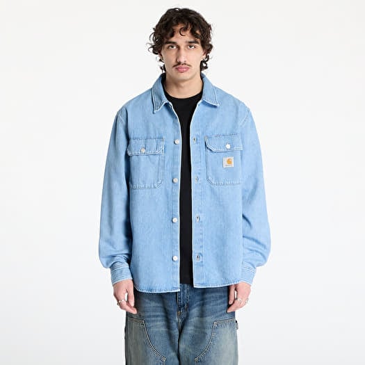 Carhartt WIP Harvey Shirt Jac UNISEX Blue Dark Bleached
