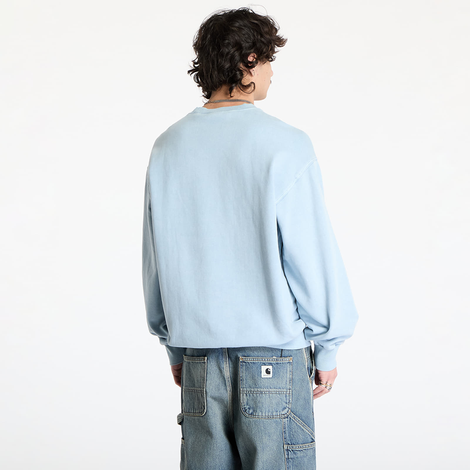 Sudaderas de hombre Carhartt WIP Vista Sweatshirt UNISEX Dusty Ice Garment Dyed