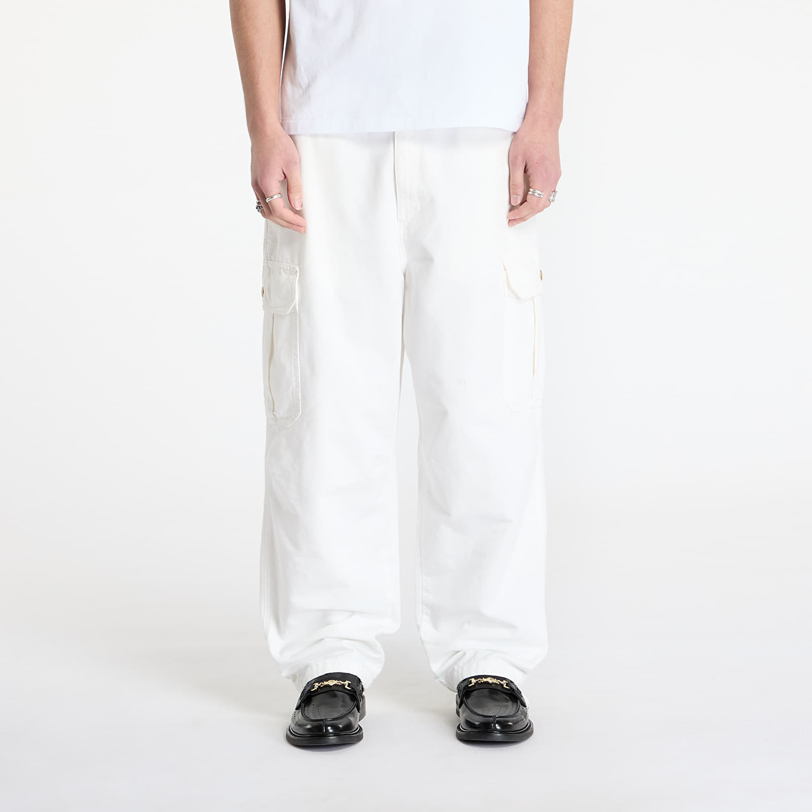 Férfi nadrágok Carhartt WIP Stanton Cargo Pant UNISEX Wax Stone Washed