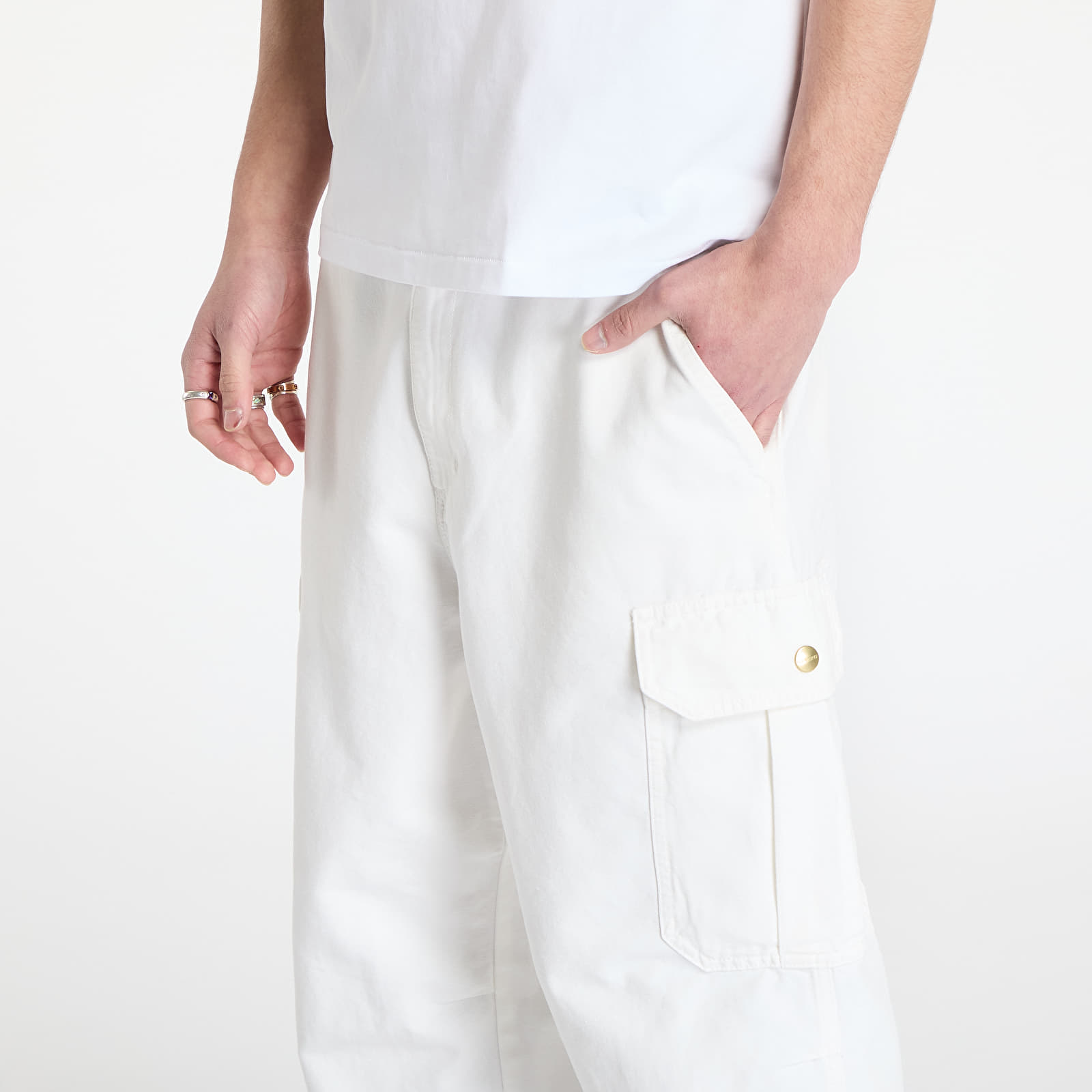 Férfi nadrágok Carhartt WIP Stanton Cargo Pant UNISEX Wax Stone Washed