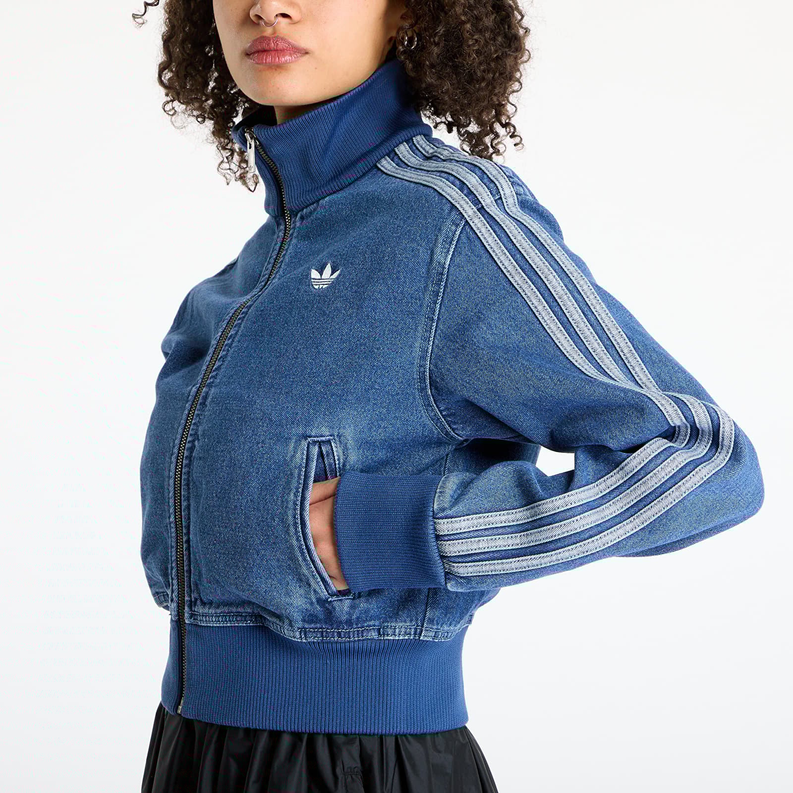 Jakker til kvinder adidas Adicolor Denim Track Top Blue/ Indigo Denim