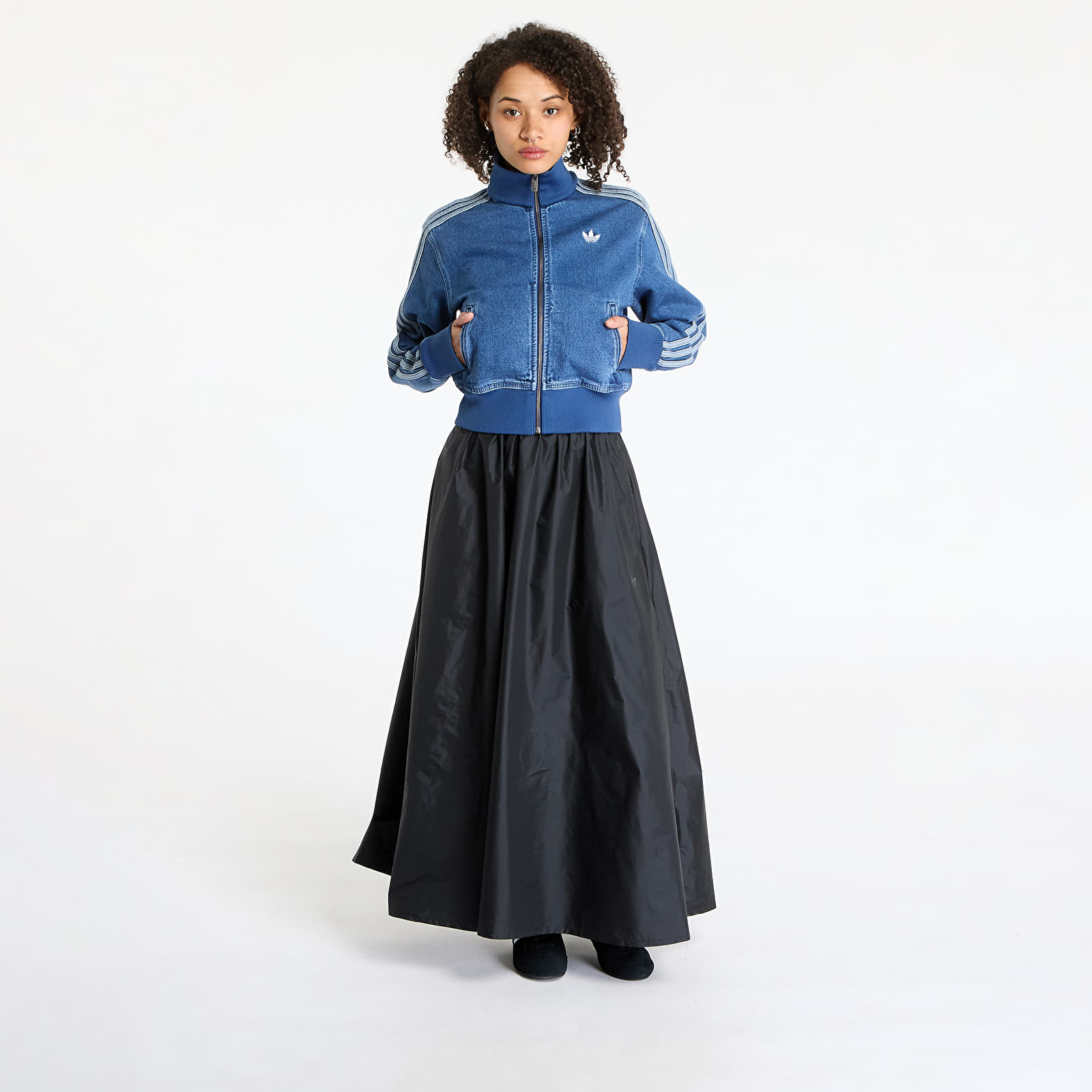 Jakker til kvinder adidas Adicolor Denim Track Top Blue/ Indigo Denim