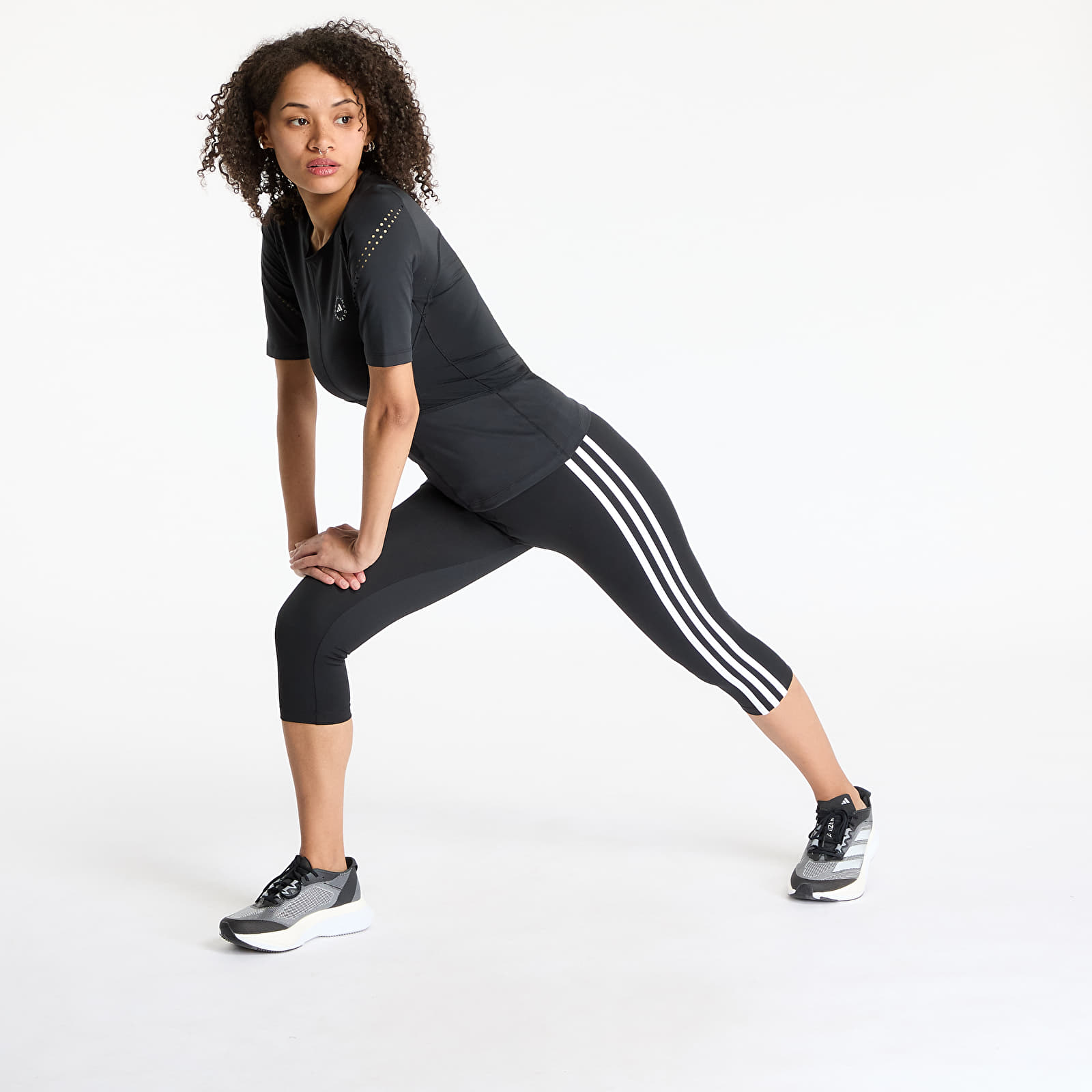 Mallas para mujer adidas Adicolor 3 Stripe Carpi Leggings Black/ Black