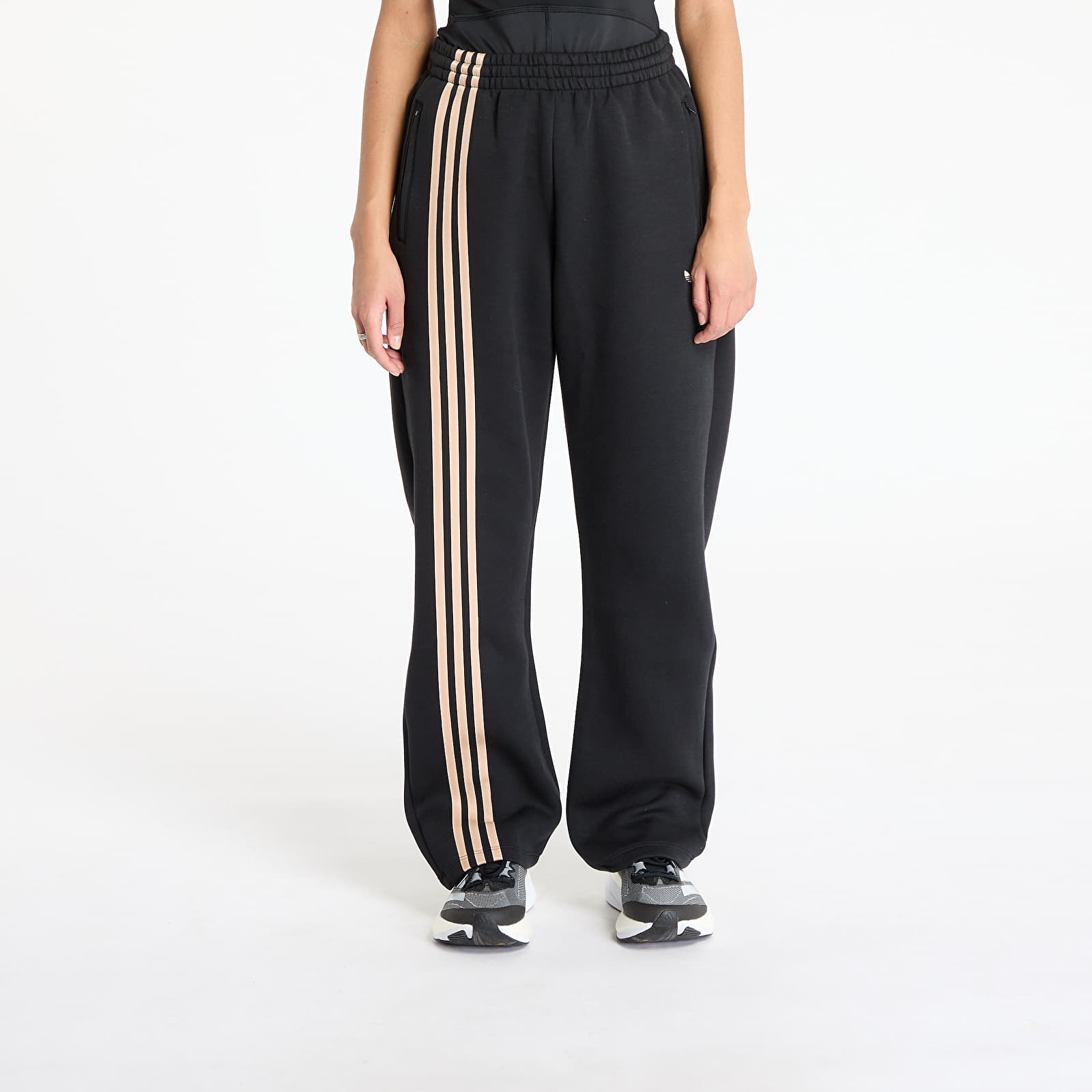 Pantaloni da donna adidas Oversized 3S Sweatpant Black