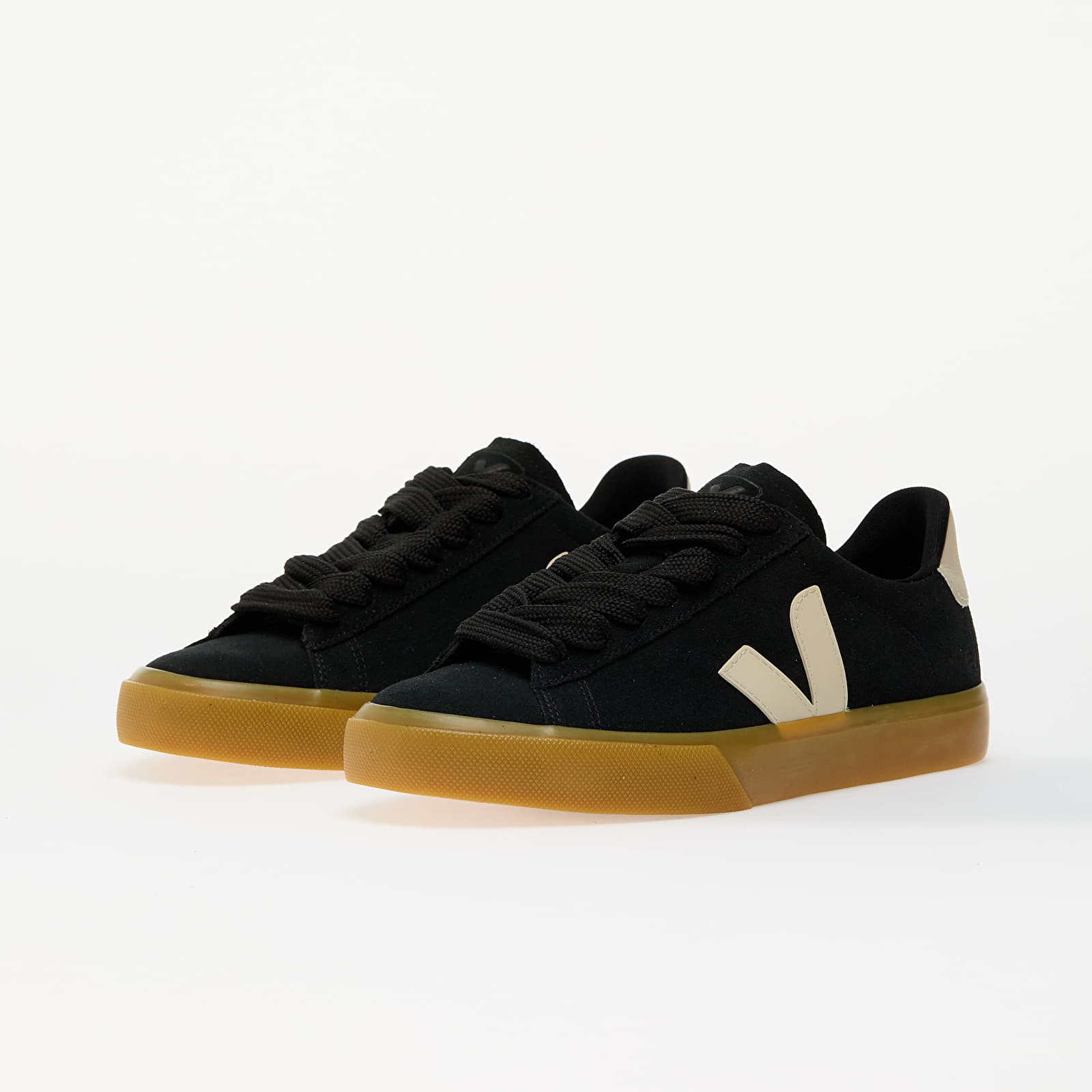 Women's sneakers and shoes Veja Campo Bold Suede Black Pierre