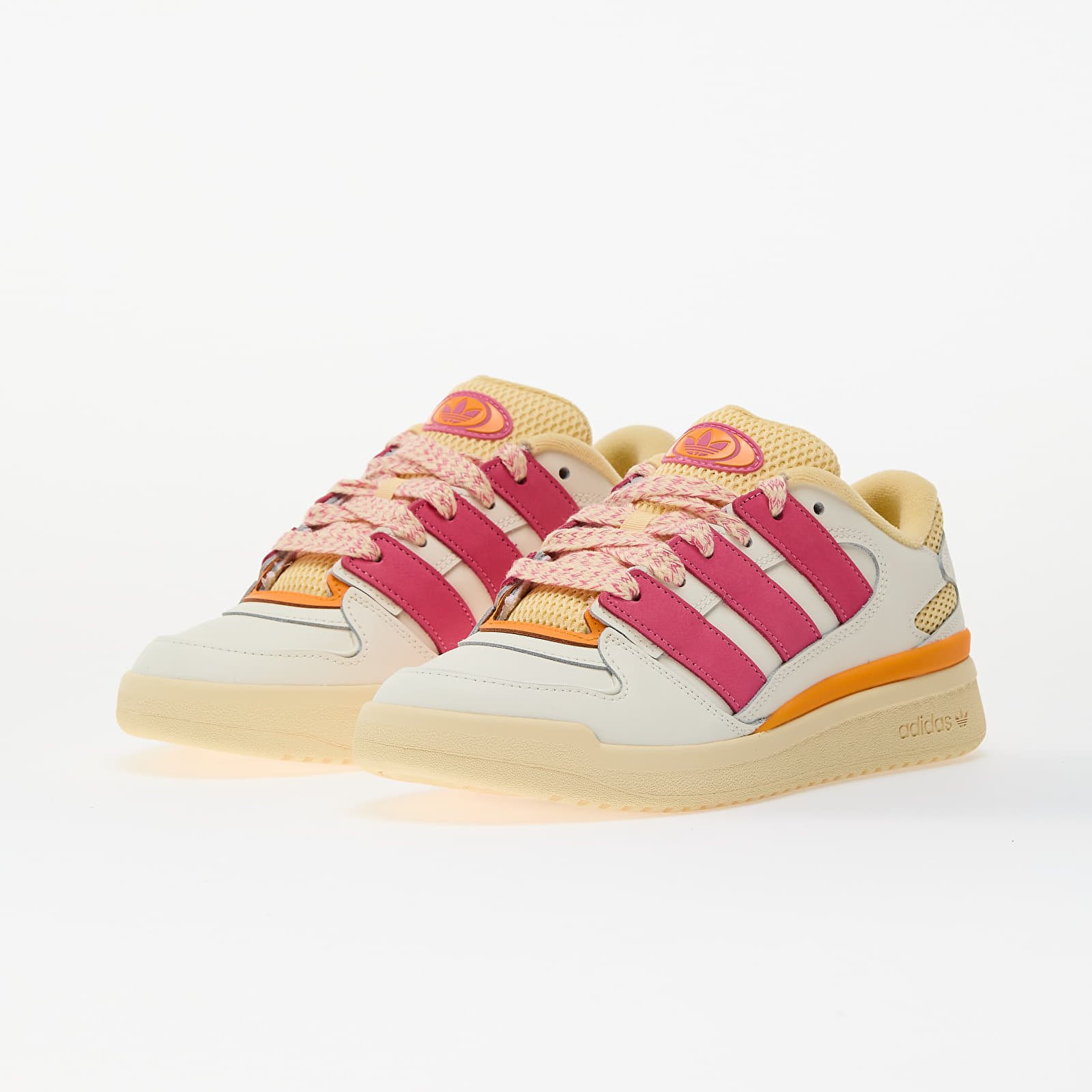 Încălțăminte și sneakerși pentru femei adidas Forum2000 W Off White/ Pink Fuchsia/ Orange Tint