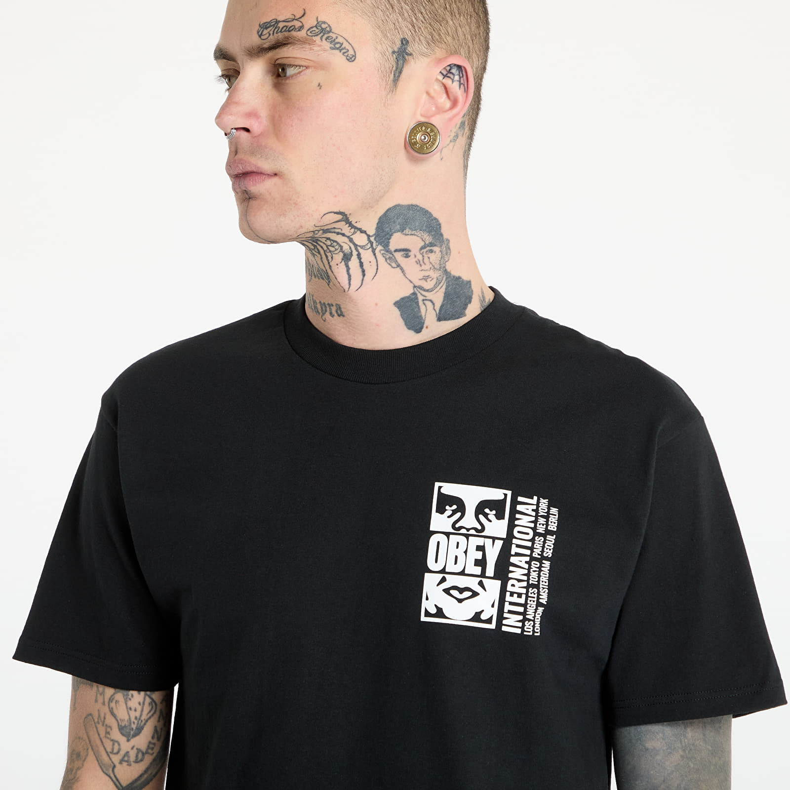 T-Shirts OBEY Icon Split T-Shirt Black