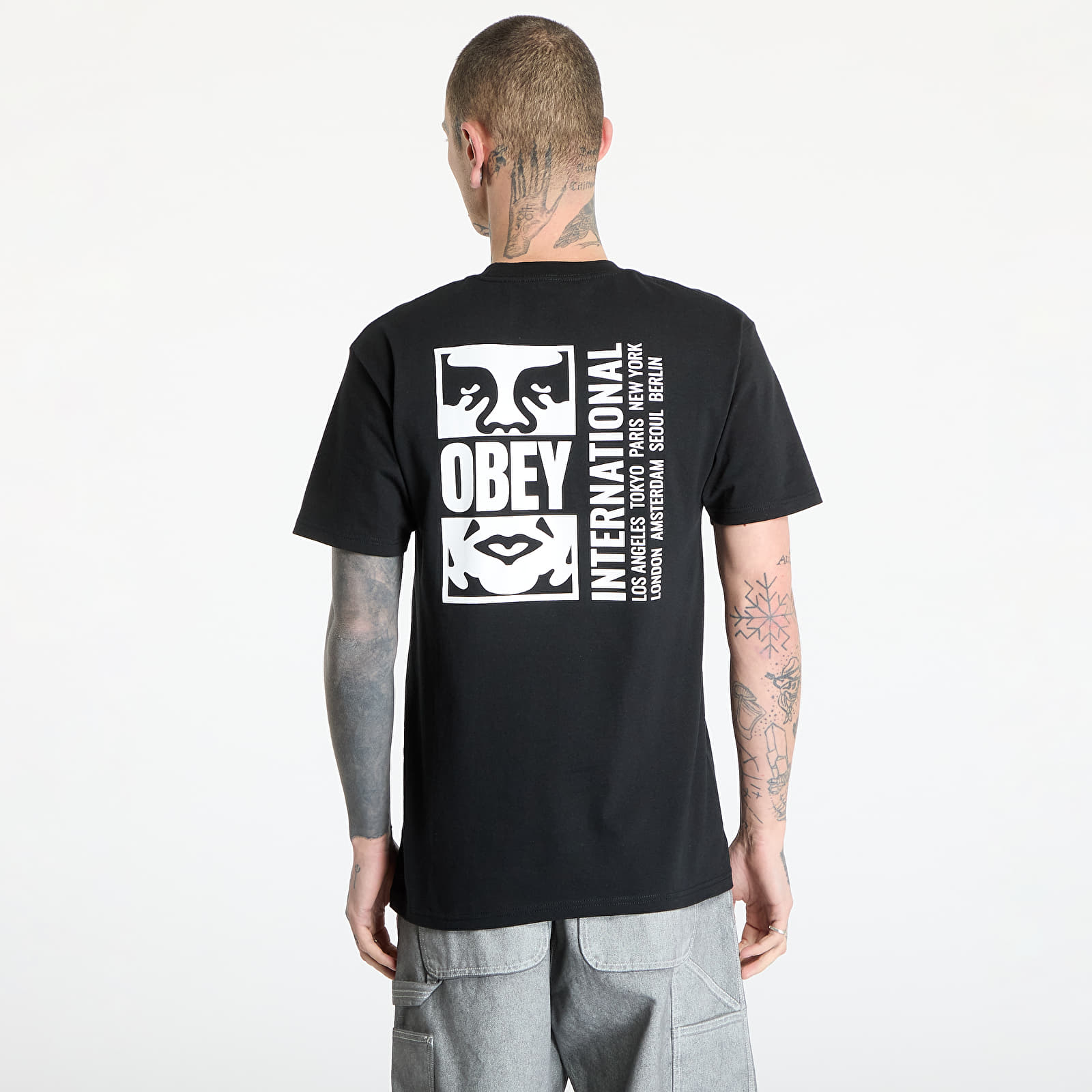 T-Shirts OBEY Icon Split T-Shirt Black