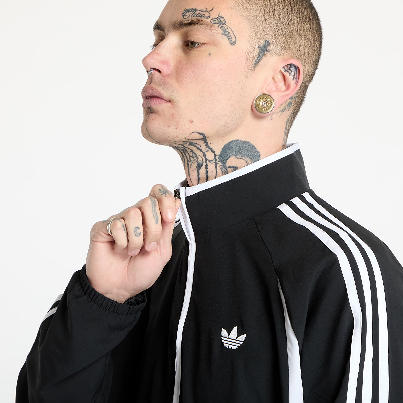 Herrenjacken adidas Adicolor Teamgeist Track Top Black/ White