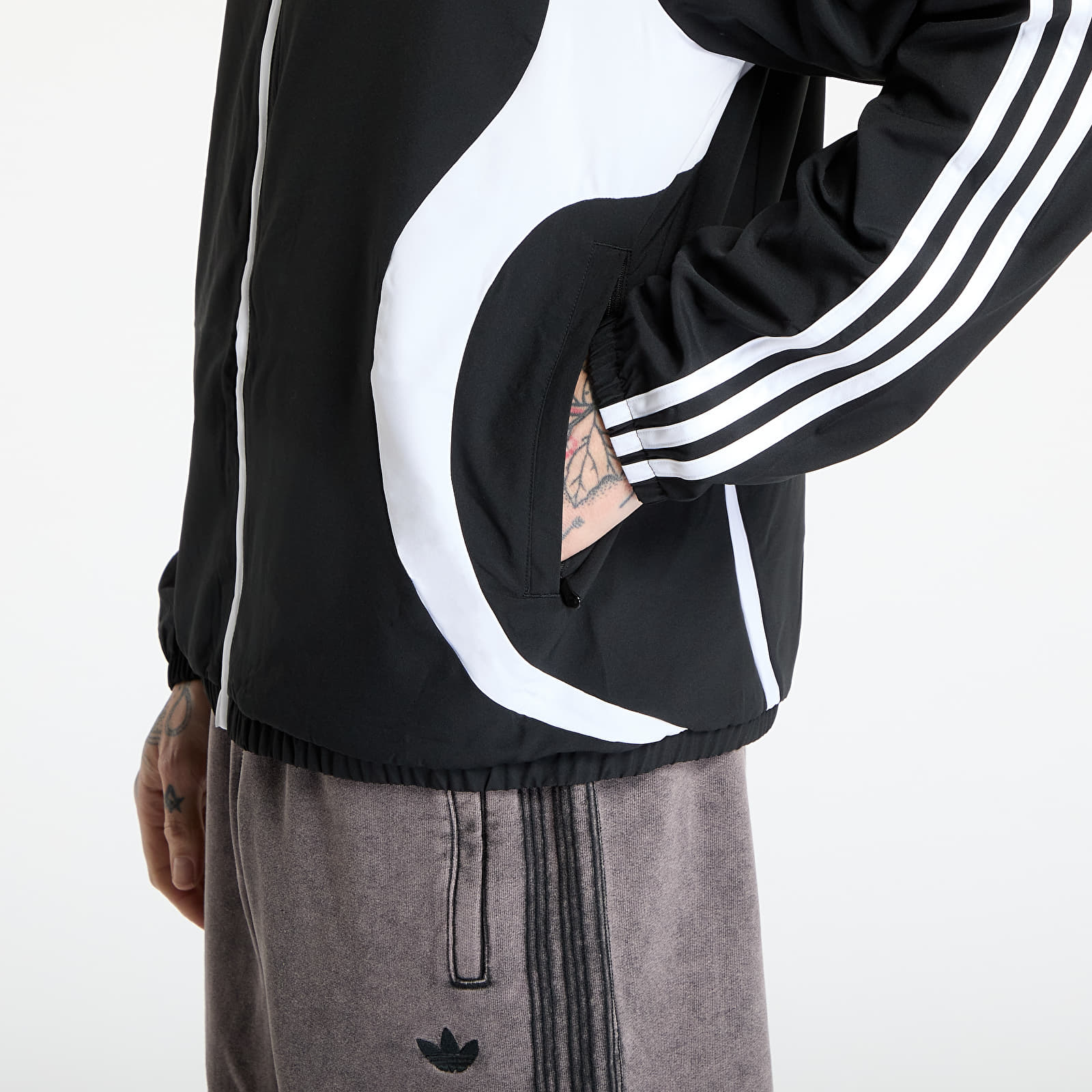 Herrenjacken adidas Adicolor Teamgeist Track Top Black/ White
