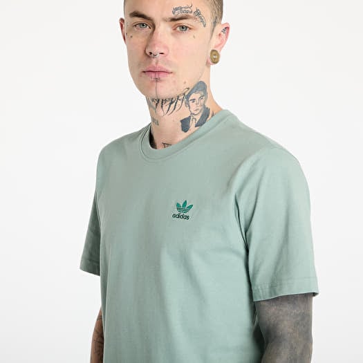 Men's T-shirts adidas Trefoil Essentials T-Shirt Silver Green Queens