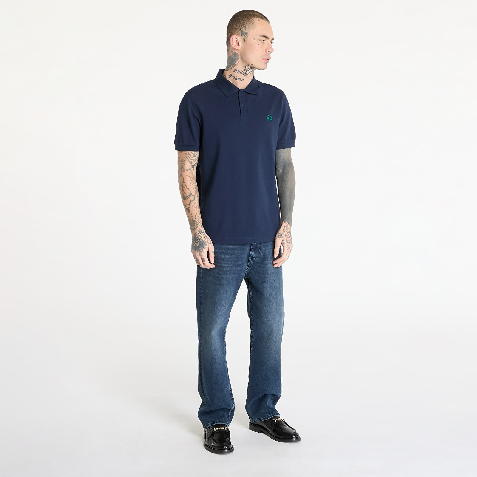 Camisetas hombre FRED PERRY The Fred Perry Shirt Dark Carbon/ Label Green