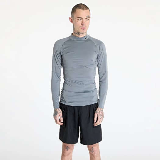 Tričko Nike Pro Men's Dri-FIT Fitness Mock-Neck Long-Sleeve Top Smoke Grey/ Black