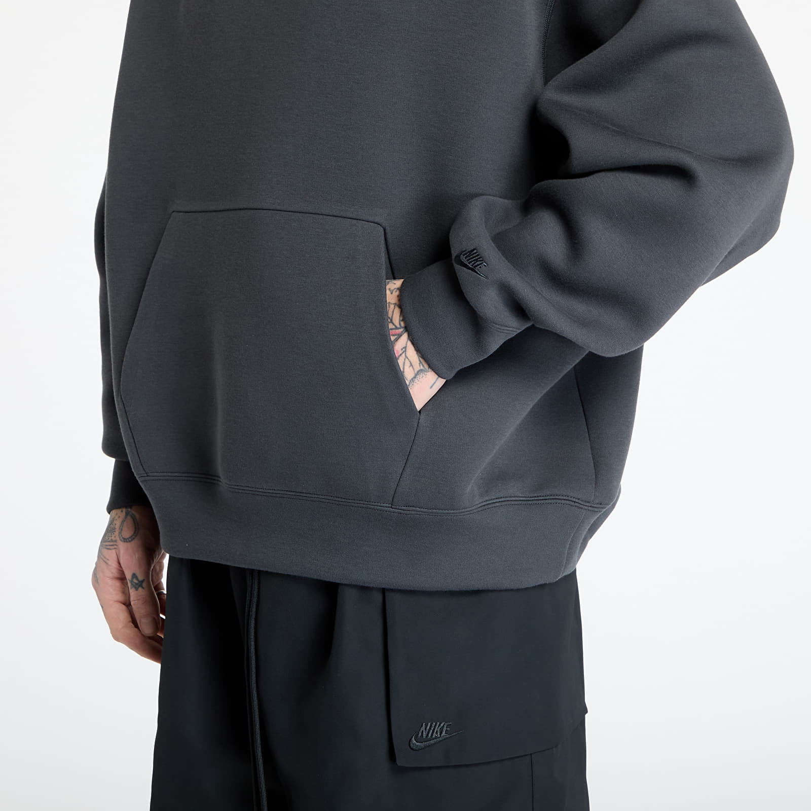 Bluzy męskie Nike Tech Reimagined Men's Fleece Hoodie Anthracite/ Anthracite