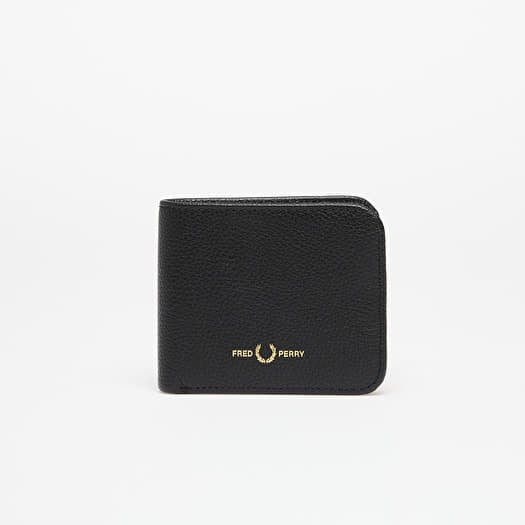 FRED PERRY Tumbled Leather Wallet Black