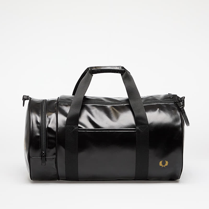FRED PERRY Tonal Classic Barrel Bag Black/ Gold