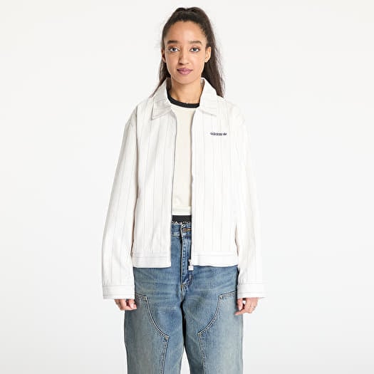 adidas Pinstripe Harrington Jacket White/ Off White/ Night Indigo