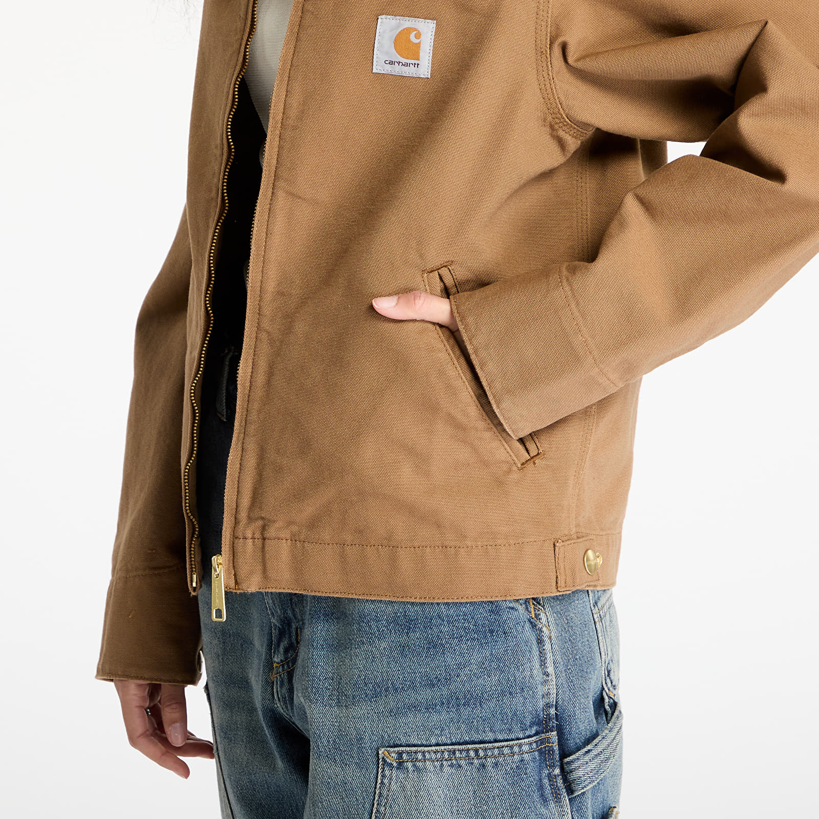 Meeste jakid Carhartt WIP Detroit Jacket UNISEX Hamilton Brown/ Tobacco Rinsed