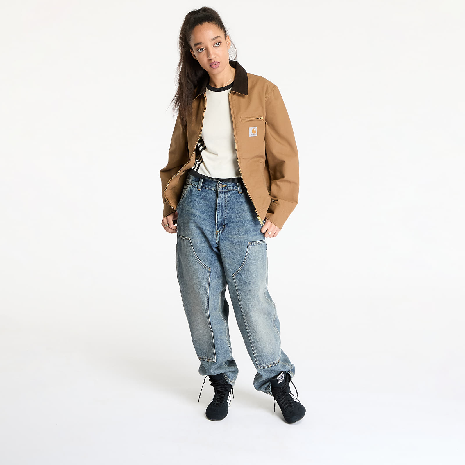 Meeste jakid Carhartt WIP Detroit Jacket UNISEX Hamilton Brown/ Tobacco Rinsed