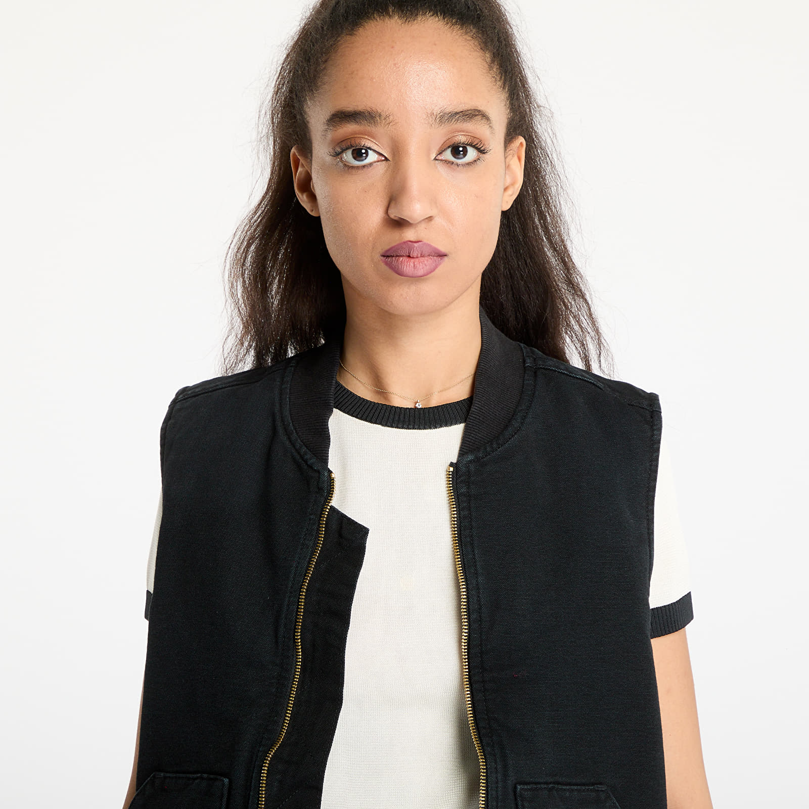 Gilets pour hommes Carhartt WIP Classic Vest UNISEX Black Stone Canvas