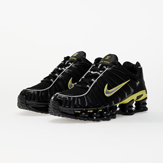 靴 Nike Shox TL Black Dynamic Yellow NIKE SHOX TL BLACK/METALLIC SILVER-DYNAMIC YELLOW（ナイキ