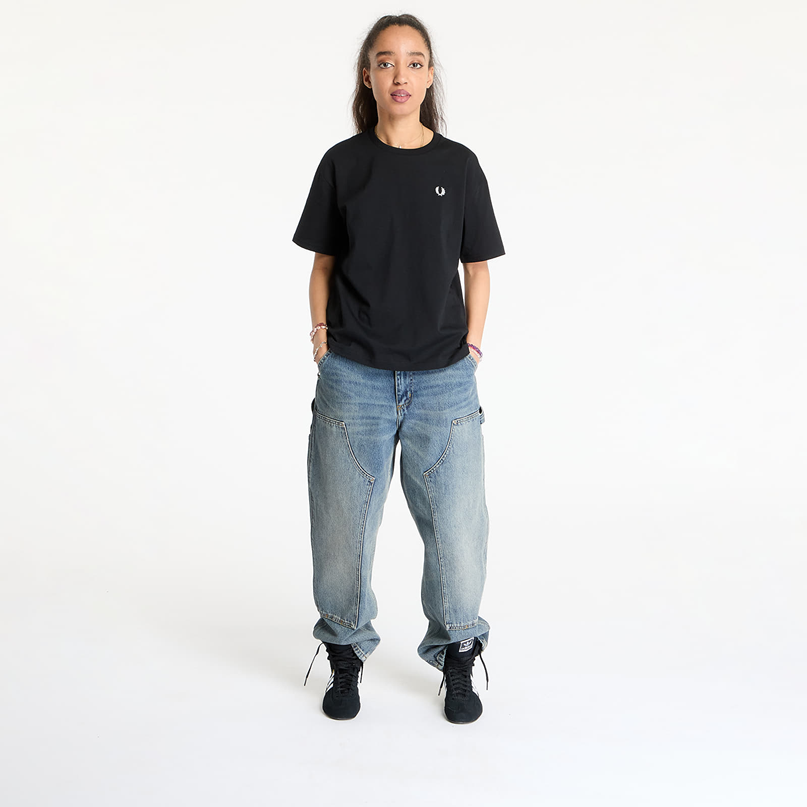 Camisetas de mujer FRED PERRY Crew Neck T-Shirt Black