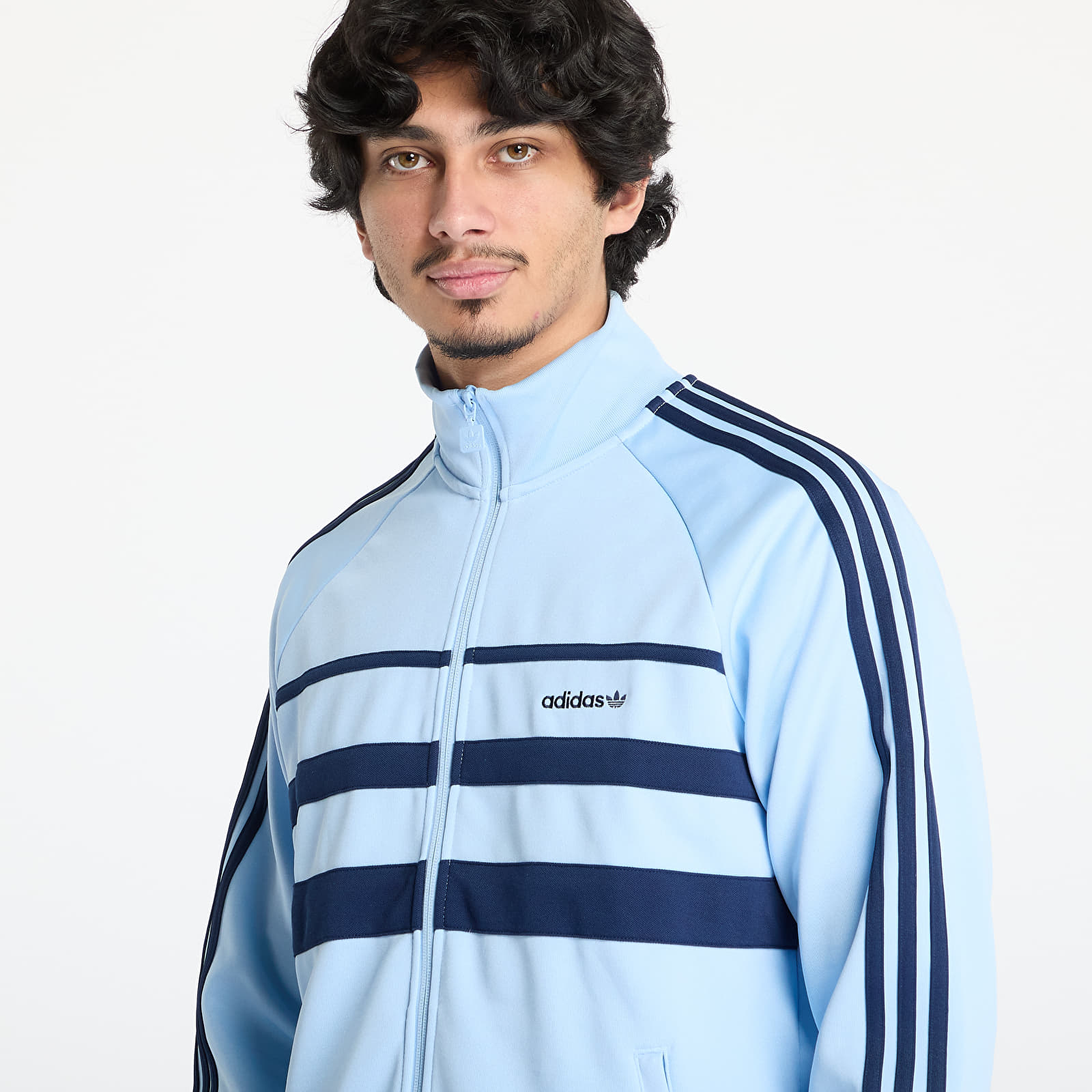 Meeste kampsunid adidas The First Tracktop Clear Sky/ Night Indigo