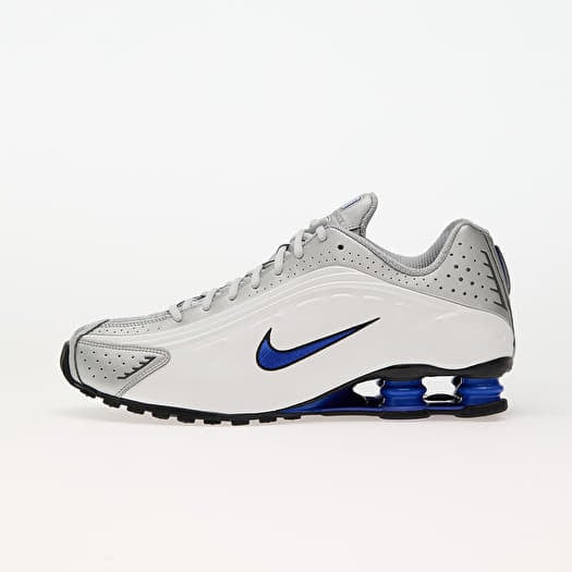 Nike Shox R4 White/ Metallic Silver-Racer Blue