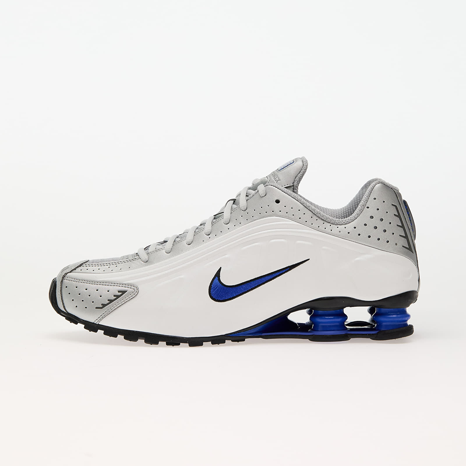 Zapatillas Hombre Nike Shox R4 White/ Metallic Silver-Racer Blue