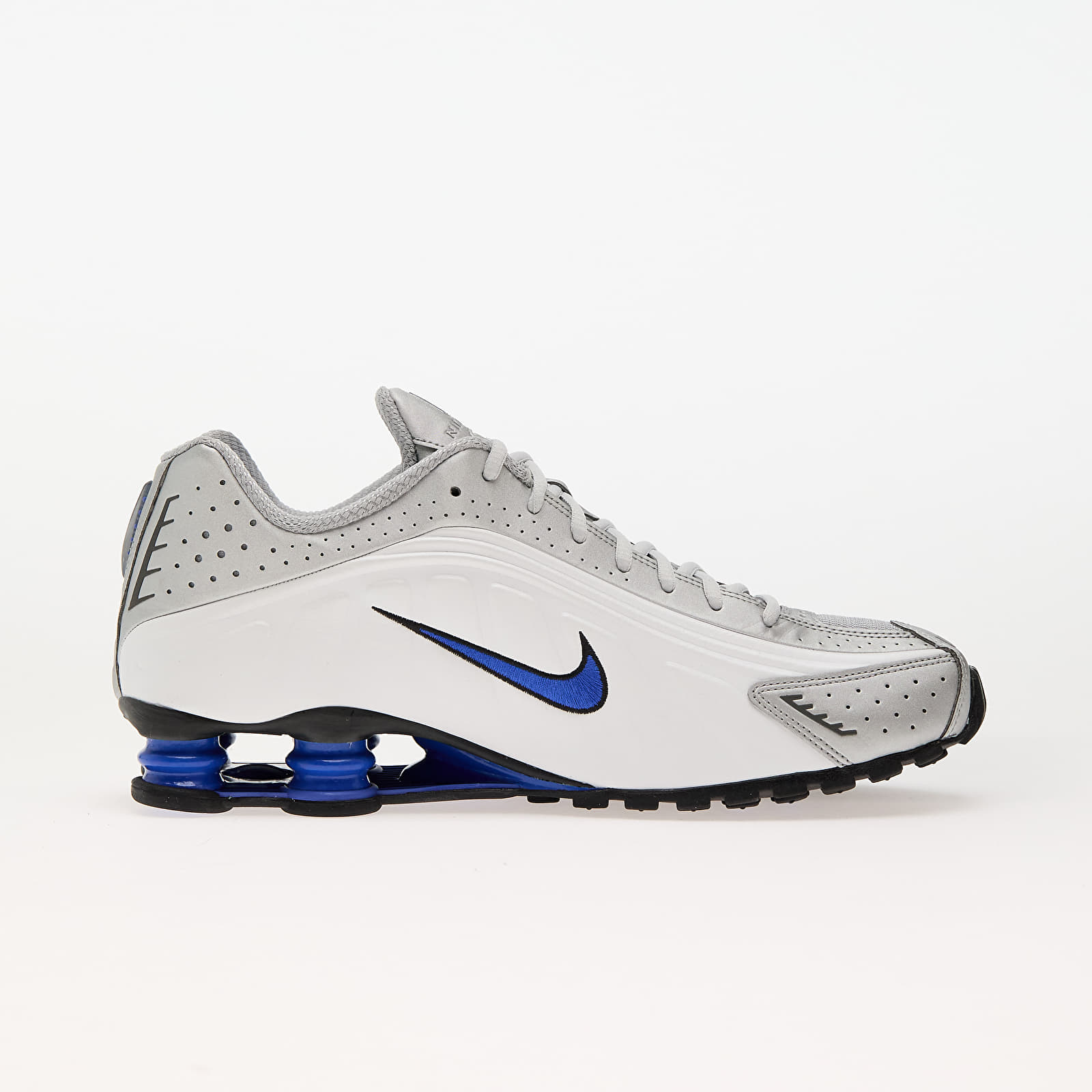 Zapatillas Hombre Nike Shox R4 White/ Metallic Silver-Racer Blue