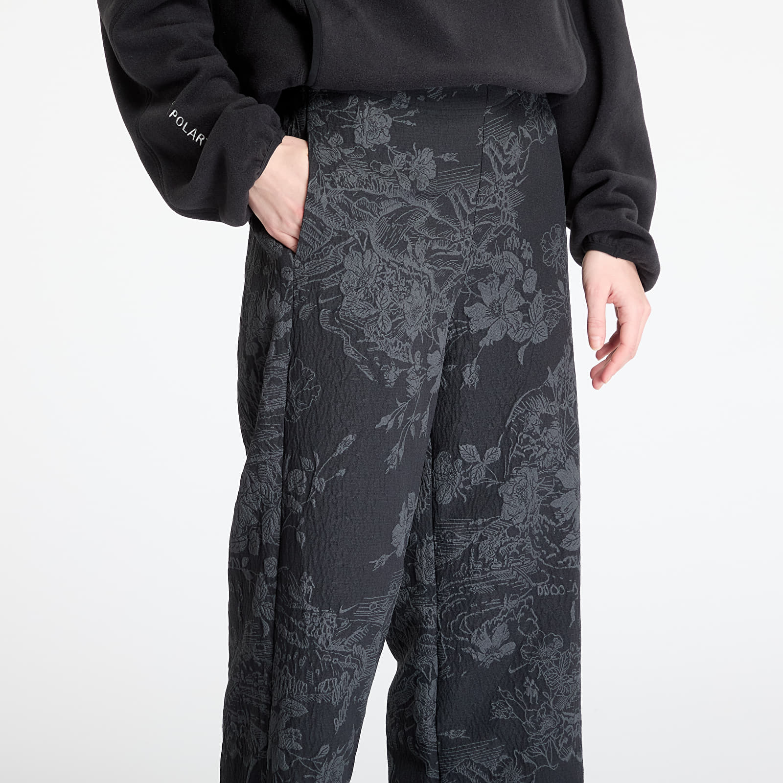 Kelnės Nike Sportswear Collection Women's Mid-Rise Jacquard Track Pants Black/ Anthracite/ Black