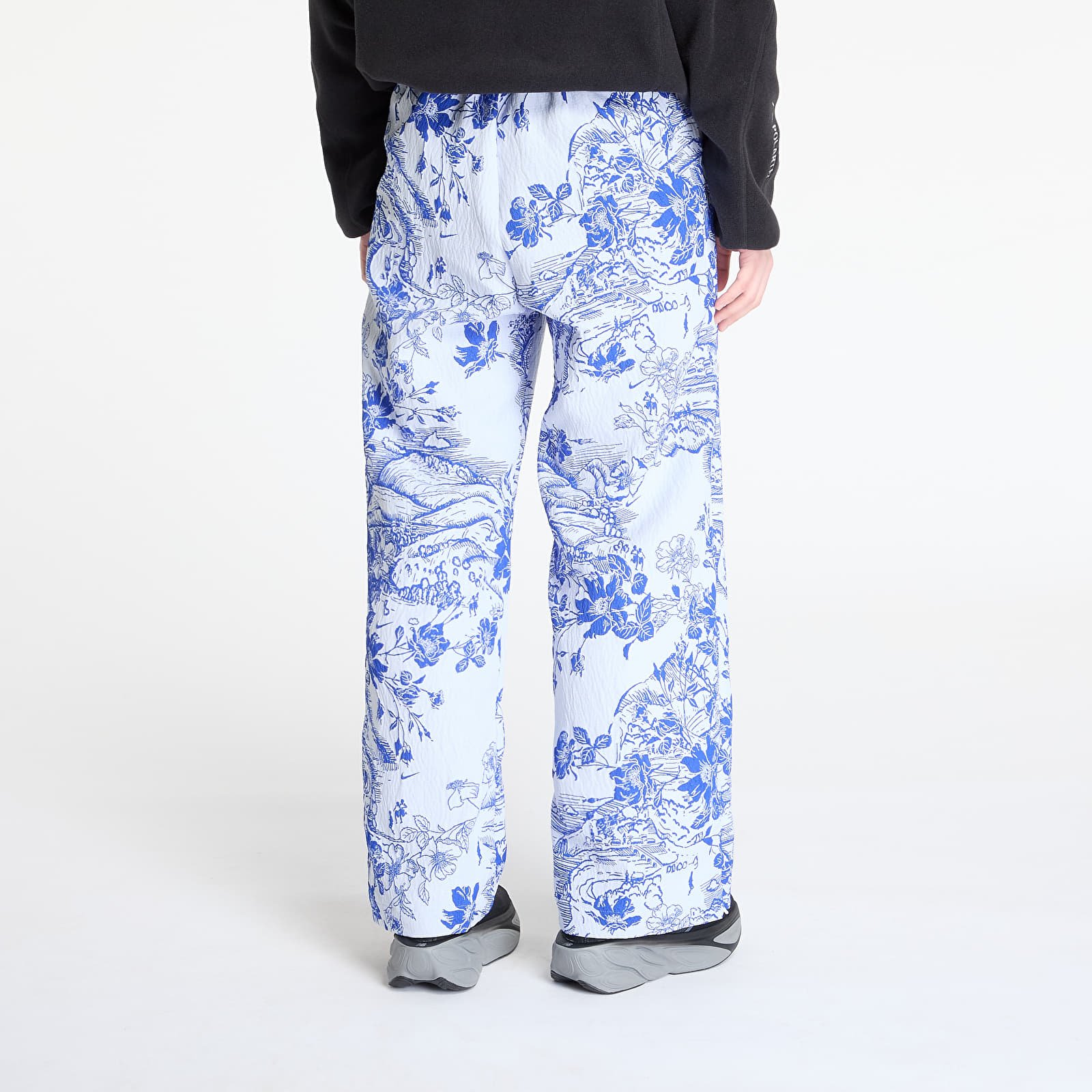 Teksad ja püksid Nike Sportswear Collection Women's Mid-Rise Jacquard Track Pants White/ Hyper Royal/ White