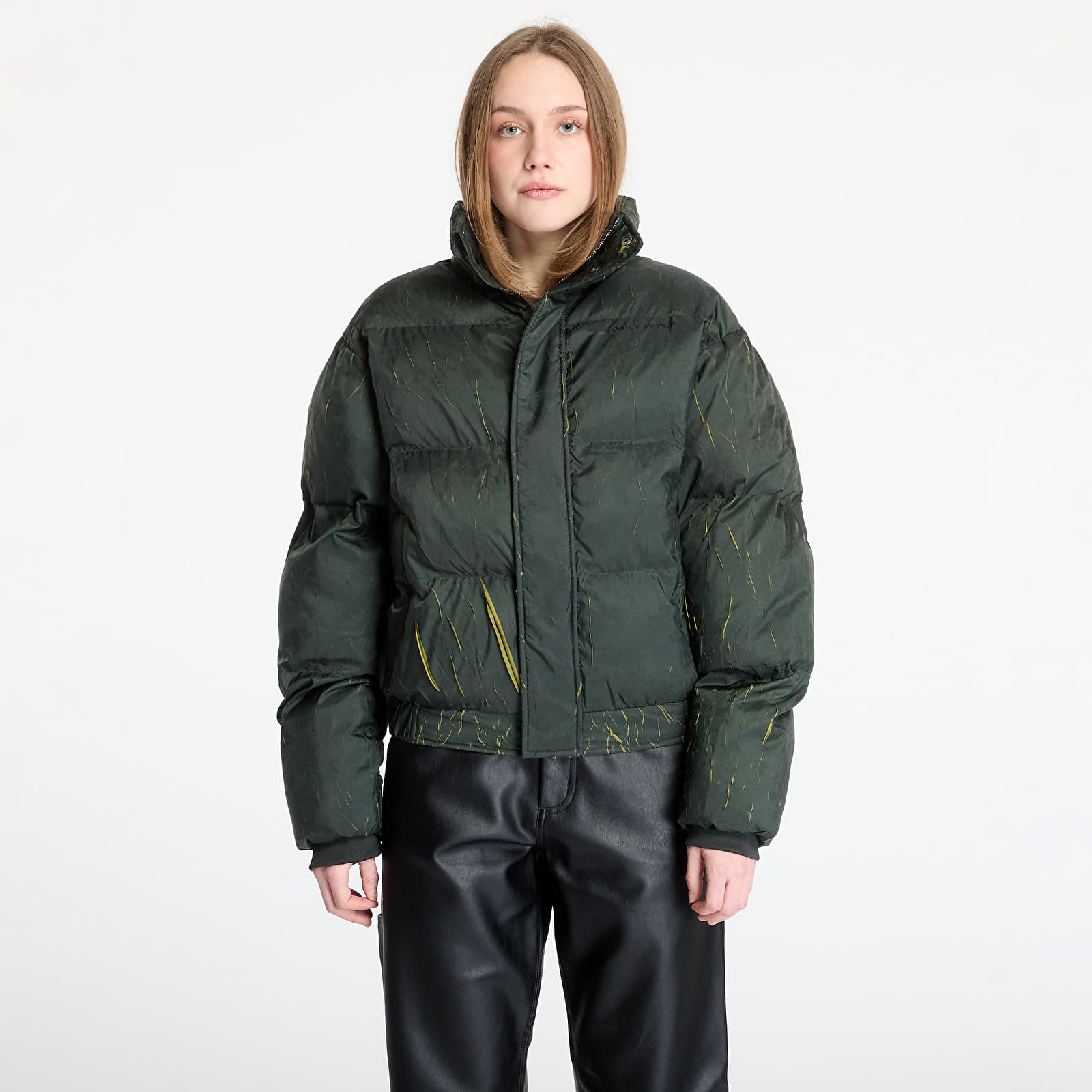 Moške jakne Daily Paper Renako Puffer Jacket Jet Black