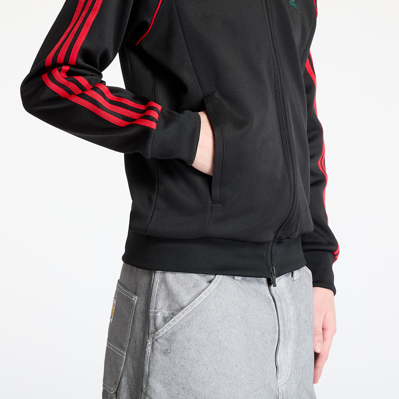 Men's sweatshirts adidas Sst Adicolor Classics Tracktop Black/ Better Scarlet