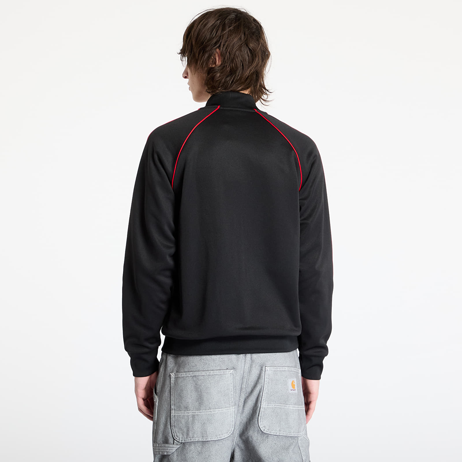 Men's sweatshirts adidas Sst Adicolor Classics Tracktop Black/ Better Scarlet
