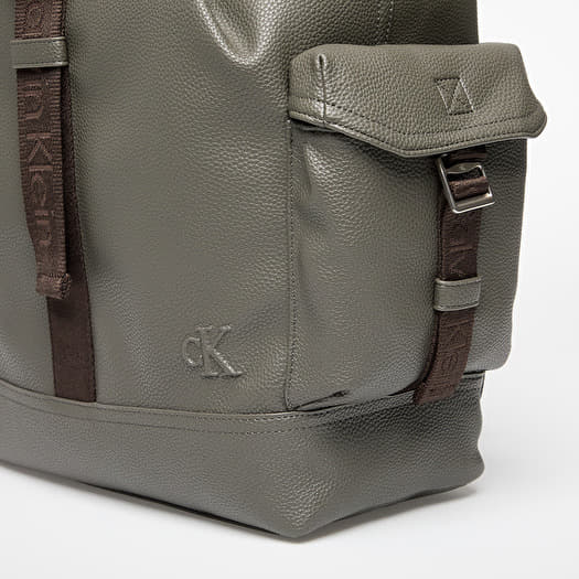 Calvin Klein Gray Leather Backpack Calvin Klein CK Must Round Backpack Turbulence Grey | Buy  main image 3
