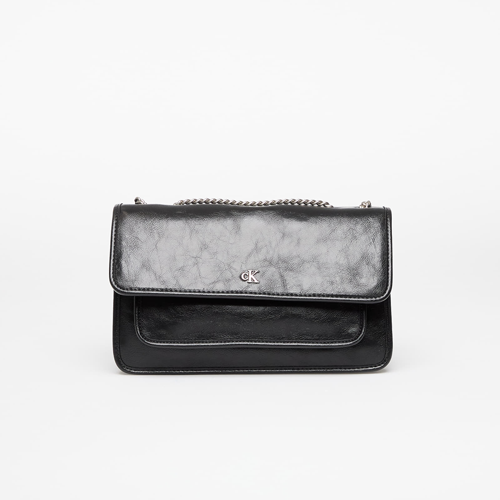 Torby na ramię Calvin Klein Jeans Chain Flap Bag Black