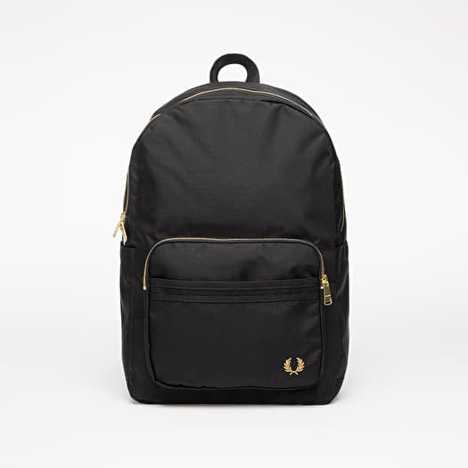 FRED PERRY Textured Nylon Backpack Black