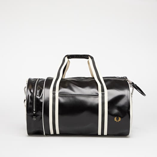 FRED PERRY Classic Barrel Bag Black/ Ecru