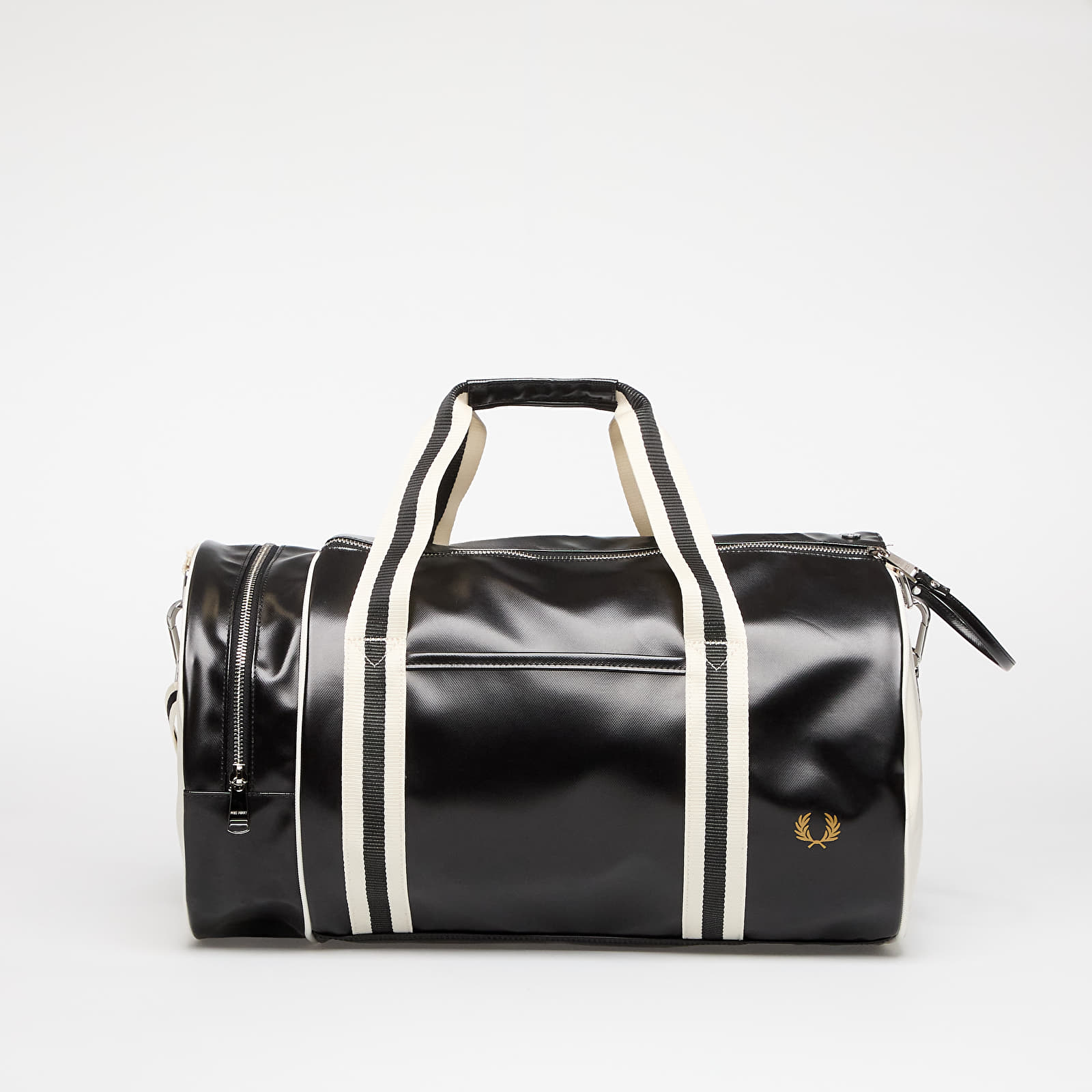 Duffle bag FRED PERRY Classic Barrel Bag Black/ Ecru