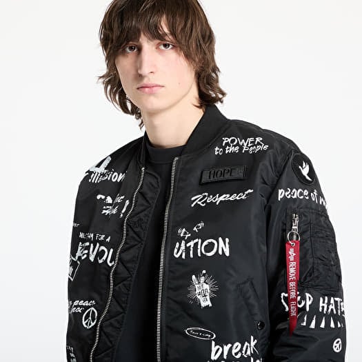 ALPHA INDUSTRIES x niko and MA-1黒　ジャケット Jackets Alpha Industries MA-1 Peace Black (156136-03) | Queens