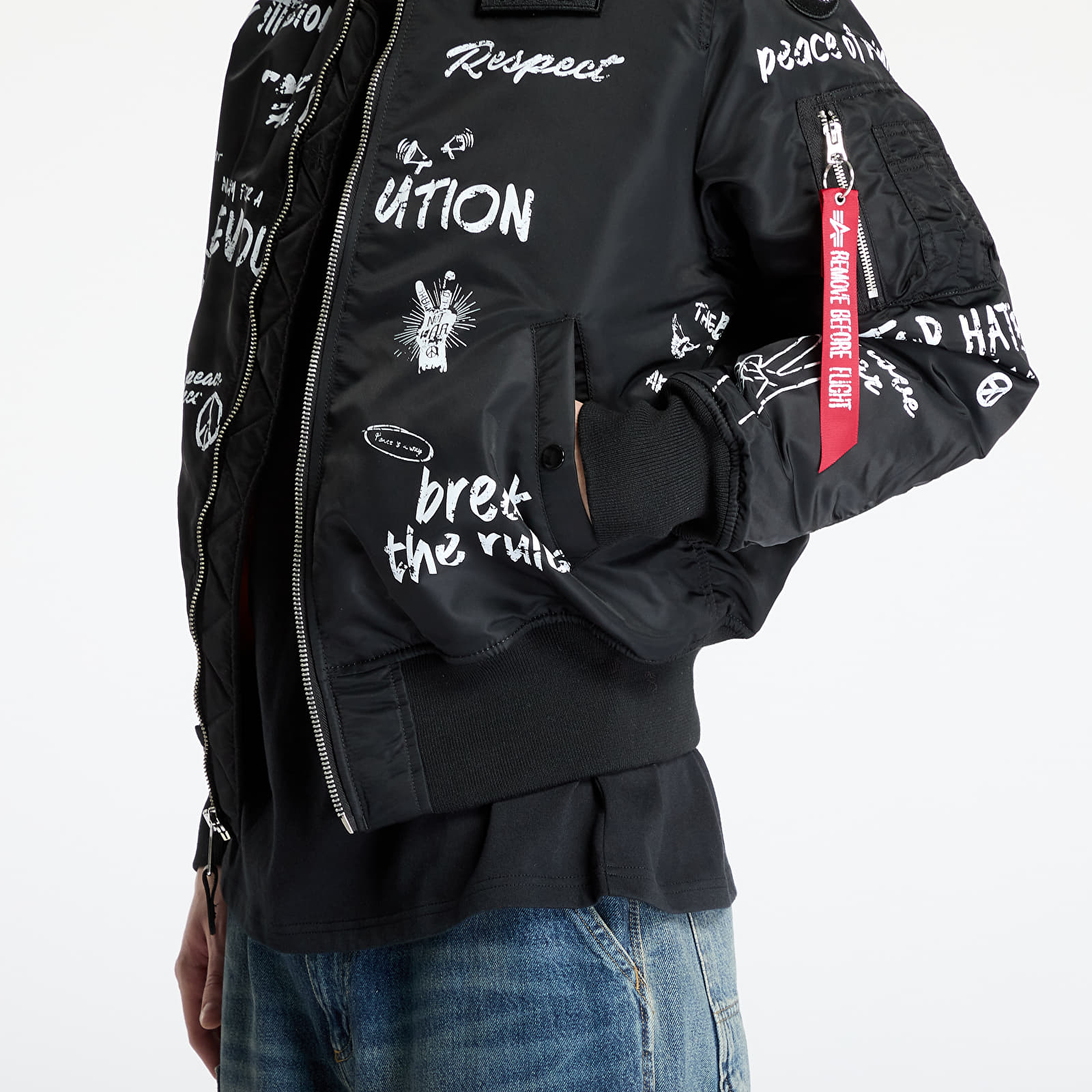 Jackets Alpha Industries MA-1 Peace Black