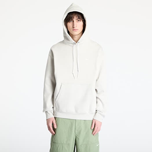 Sweatshirt Nike Solo Swoosh Men's Fleece Pullover Hoodie Light Bone/ White