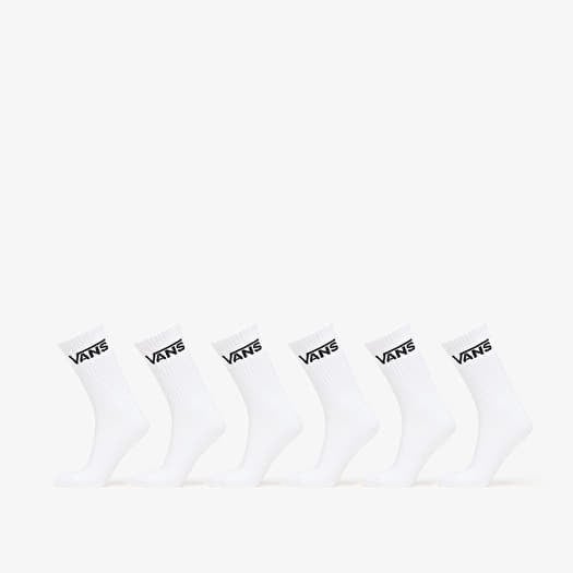 Vans Classic Crew Socks 6-Pack White