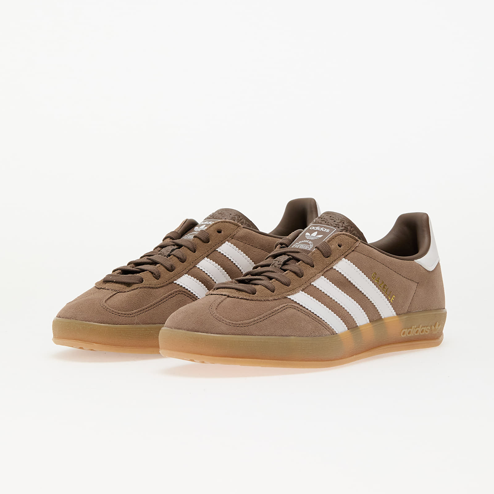 Meeste tossud ja kingad adidas Gazelle Indoor Earth Strata/ Ftw White/ Gold Metallic