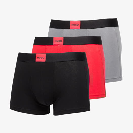 Boxerky Hugo Boss Galaxy Regenerative Cotton Stretch Trunk 3-Pack Black