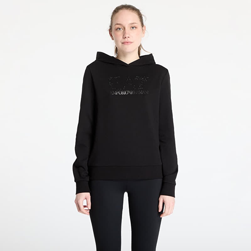 Sweatshirt EA7 Emporio Armani Train Logo Series W Hoodie Cn Black