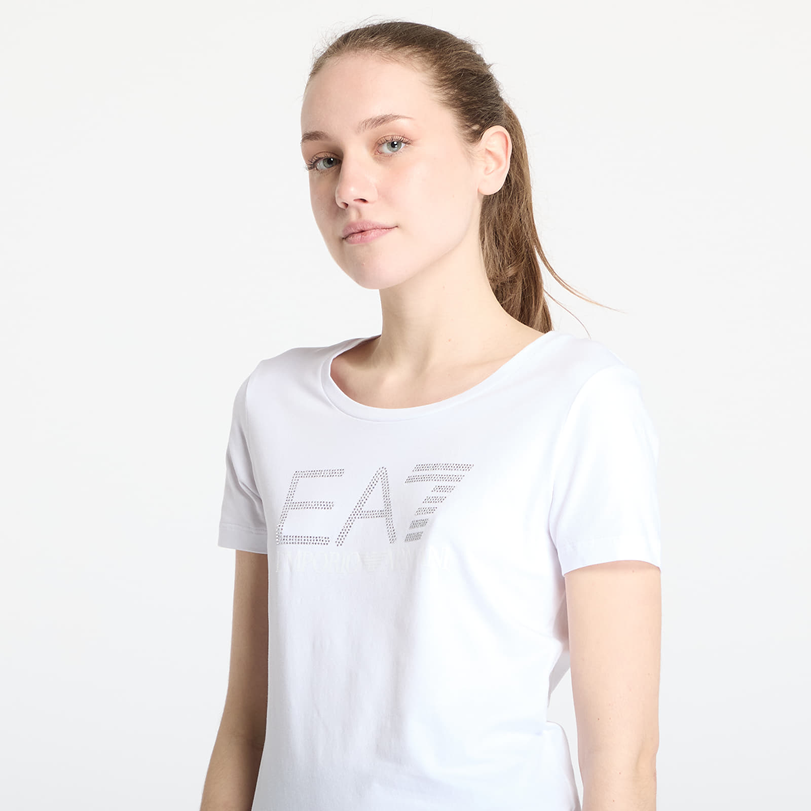 Damen-T-Shirts EA7 Emporio Armani Train Logo Series W Tee Ss White