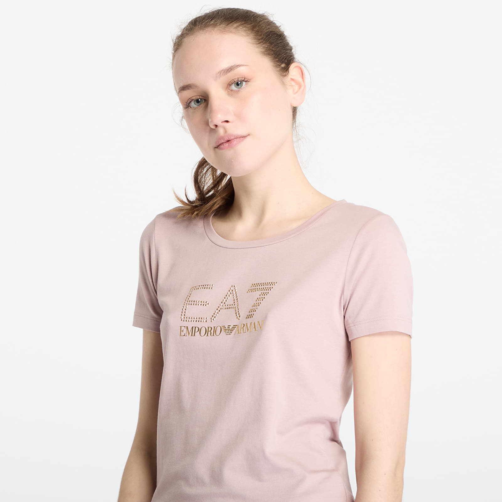 Majice EA7 Emporio Armani Train Evolution W Tee Ss Big L Fawn