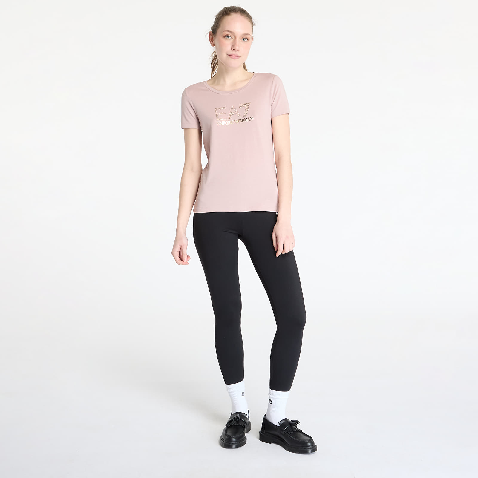 Majice EA7 Emporio Armani Train Evolution W Tee Ss Big L Fawn